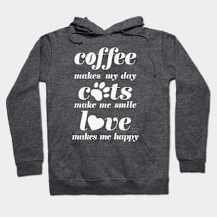 Coffee.Cats.Love Hoodie